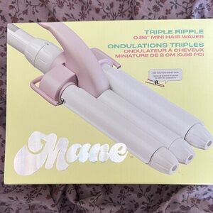 Mane Triple Ripple 0.86" Mini Hair Waver - Pink
